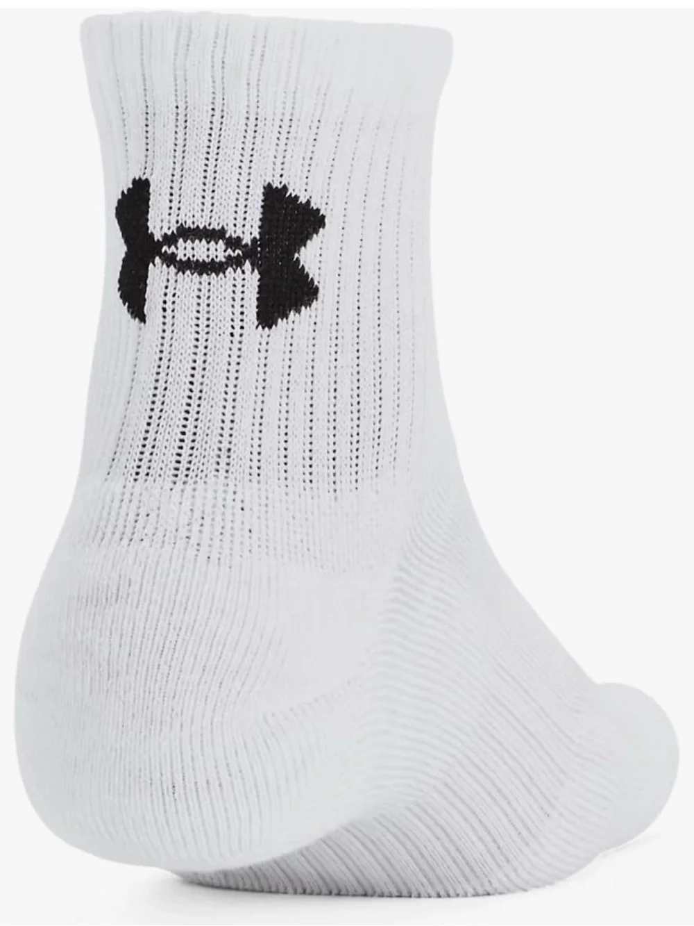 Under Armour Unisex-Adult Training Cotton Quarter Socks 6 Pack, White/BLK 2621